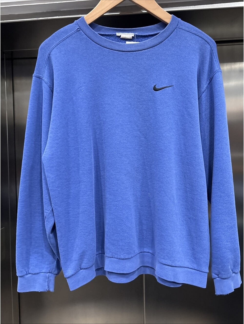 Vintage Nike Crewneck Mens L Blue 90s Streetwear Swoosh Faded Y2K